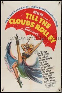 4b1194 TILL THE CLOUDS ROLL BY style C 1sh 1946 great art of sexy dancing girl with umbrella!