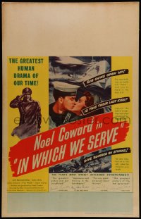 4b0086 IN WHICH WE SERVE WC 1943 directed by Noel Coward & David Lean, English World War II epic!