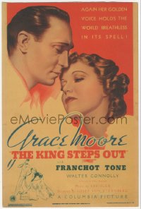 4b0164 KING STEPS OUT mini WC 1936 Josef von Sternberg, golden-voiced Grace Moore & Franchot Tone!