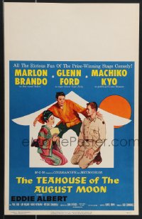 4b0129 TEAHOUSE OF THE AUGUST MOON WC 1956 art of Asian Marlon Brando, Glenn Ford & Machiko Kyo!