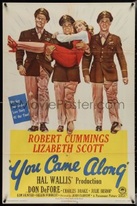 4b1235 YOU CAME ALONG 1sh 1945 Lizabeth Scott, Robert Cummings, written by Ayn Rand!