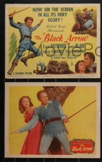 4b0707 BLACK ARROW 8 LCs 1948 Louis Hayward, Janet Blair, written by Robert Louis Stevenson