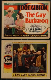 4b0713 GAY BUCKAROO 8 LCs 1932 Merna Kennedy & Hoot Gibson with Roy D'Arcy!