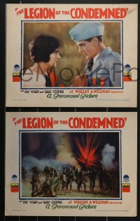 4b0771 LEGION OF THE CONDEMNED 3 LCs 1928 WWI pilot Gary Cooper & sexy Fay Wray, William Wellman!