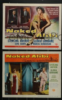 4b0719 NAKED ALIBI 8 LCs 1954 sexy Gloria Grahame, Sterling Hayden, Gene Barry, film noir!