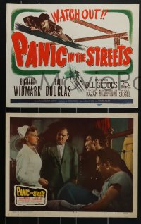 4b0721 PANIC IN THE STREETS 8 LCs 1950 Richard Widmark, Paul Douglas, Elia Kazan film noir!