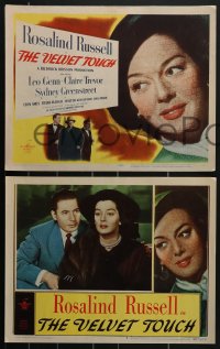 4b0727 VELVET TOUCH 8 LCs 1948 Rosalind Russell, Leo Genn, Sydney Greenstreet & Leon Ames, rare!