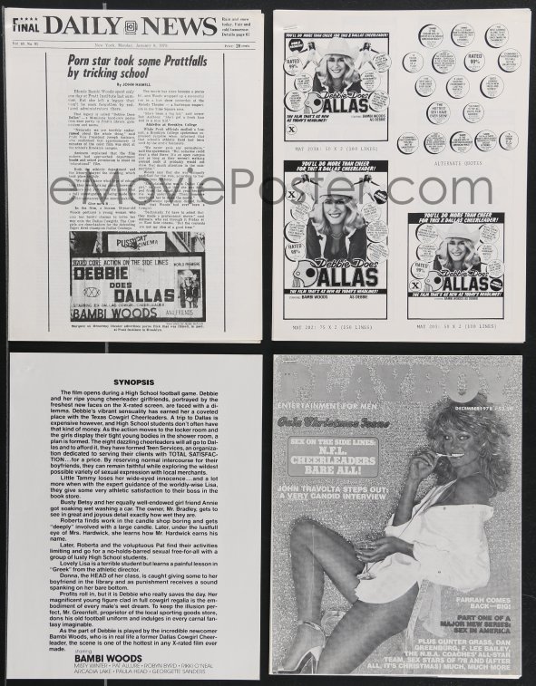 4b0263 Debbie Does Dallas Presskit 1978 Bambi Woods