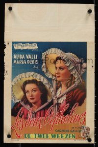 4c0250 TWO ORPHANS Belgian R1950s completely different art of Alida Valli and Maria Denis, rare!