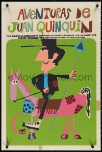 4c0451 ADVENTURES OF JUAN QUIN QUIN Cuban 1967 really cool art of man on patchwork horse by Bachs!