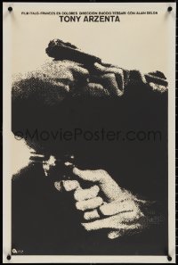 4c0458 NO WAY OUT Cuban 1977 Tony Arzenta, cool artwork of Alain Delon pointing gun!