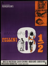 4c0505 8 1/2 Danish 1963 Federico Fellini classic, Mastroianni, Cardinale, Stevenov art!