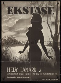 4c0516 ECSTASY Danish R1950s completely different art of sexy Hedy Lamarr, ultra rare!