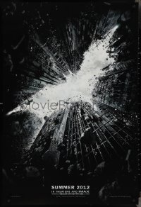 4c0826 DARK KNIGHT RISES teaser DS 1sh 2012 image of Batman's symbol in broken buildings!