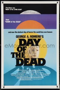 4c0827 DAY OF THE DEAD 1sh 1985 George Romero's Night of the Living Dead zombie horror sequel!