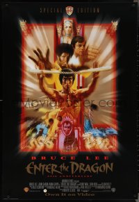 4c0473 ENTER THE DRAGON 27x40 Canadian video poster R1998 Bruce Lee classic, it made him a legend!