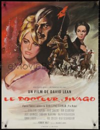 4c0428 DOCTOR ZHIVAGO French 23x30 1966 Omar Sharif, Julie Christie, David Lean epic, Allard art!