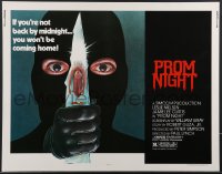 4c0300 PROM NIGHT 1/2sh 1980 Jamie Lee Curtis won't be coming home, wild horror art!