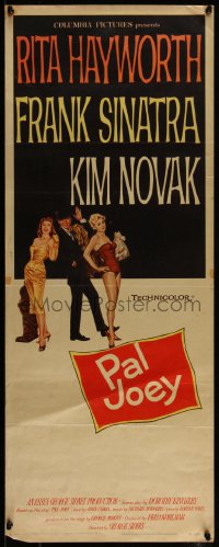 4c0111 PAL JOEY insert 1957 art of Frank Sinatra with sexy Rita Hayworth & Kim Novak!