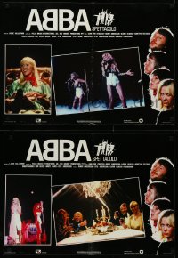 4c0265 ABBA: THE MOVIE set of 8 Italian 18x25 pbustas 1978 Swedish pop rock, different & ultra rare!