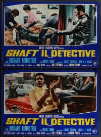 4c0275 SHAFT set of 10 Italian 18x26 pbustas 1971 completely different Richard Roundtree, ultra rare!