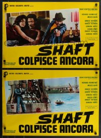 4c0269 SHAFT'S BIG SCORE set of 9 Italian 18x26 pbustas 1972 cool images of mean Richard Roundtree!