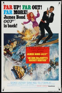 4c0969 ON HER MAJESTY'S SECRET SERVICE int'l 1sh R1980 George Lazenby as James Bond, different!