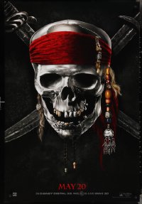 4c0981 PIRATES OF THE CARIBBEAN: ON STRANGER TIDES teaser DS 1sh 2011 skull & crossed swords!