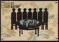 4c0571 FAMILY REUNION stage play Polish 22x31 1963 T.S. Eliot play, Franciszek Starowieyski art!