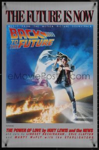 4c0406 BACK TO THE FUTURE 23x35 music poster 1985 art of Michael J. Fox & Delorean by Drew Struzan!