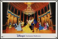 4c0421 DISNEY'S ENCHANTED BALLROOM 24x35 special poster 1990s Belle, Beast, Snow White, Cinderella!