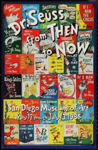 4c0395 DR. SEUSS FROM THEN TO NOW 23x36 museum/art exhibition 1986 many cool book covers!