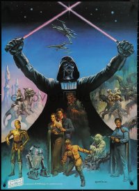 4c0423 EMPIRE STRIKES BACK 24x33 special poster 1980 Coca-Cola, Boris Vallejo, Darth Vader and cast!