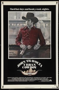 4c1094 URBAN COWBOY 1sh 1980 great image of John Travolta in cowboy hat with Lone Star beer!