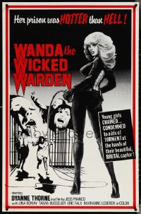 4c1101 WANDA THE WICKED WARDEN 1sh 1977 Jess Franco, Thorne's prison is HOTTER than HELL!