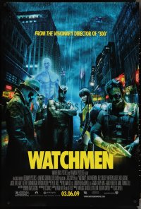 4c1102 WATCHMEN advance DS 1sh 2009 Zack Snyder, Billy Crudup, Jackie Earle Haley & Malin Akerman!