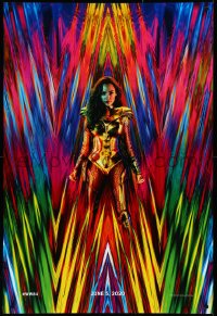 4c1113 WONDER WOMAN 1984 teaser DS 1sh 2020 great 80s inspired image of Gal Gadot as Amazon princess!