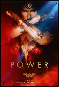 4c1112 WONDER WOMAN teaser DS 1sh 2017 sexiest Gal Gadot in title role/Diana Prince, Power!