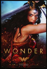 4c1110 WONDER WOMAN teaser DS 1sh 2017 sexiest Gal Gadot in title role/Diana Prince, Wonder!