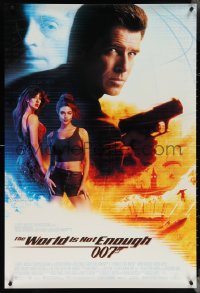 4c1114 WORLD IS NOT ENOUGH int'l 1sh 1999 Brosnan as James Bond, Richards, Marceau, white background!