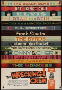 4c1115 WRECKING CREW DS 1sh 2008 The Beach Boys, Cher, Clark, Sinatra, cool orange title design!