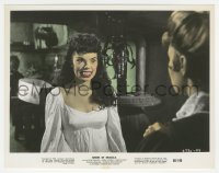 4f1268 BRIDES OF DRACULA 7.75x10 still 1960 Hammer, c/u of vampire Andree Melly showing her fangs!