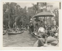 4f1271 BUCCANEER candid 8x10 still 1938 Cecil B. DeMile & crew filming in Louisiana cypress swamps!