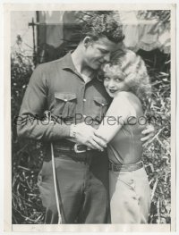 4f1294 CLARA BOW/REX BELL 6x8 news photo 1931 husband & wife leaving Hollywood for cattle ranch!