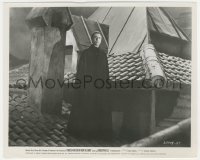 4f1334 DRACULA HAS RISEN FROM THE GRAVE 8x10 still 1968 vampire Christopher Lee on rooftop!