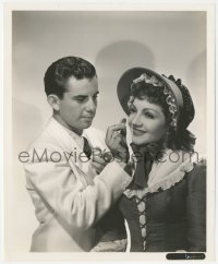 4f1336 DRUMS ALONG THE MOHAWK candid 8.25x10 still 1939 Claudette Colbert getting makeup touched up!