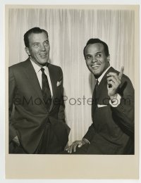 4f1337 ED SULLIVAN SHOW TV 7x9 still 1964 he's with Harry Belafonte in a rare television appearance!