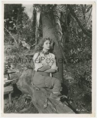 4f1350 FLAME & THE ARROW 8x10 still 1950 portrait of Virginia Mayo chained to a tree by Mac Julian!