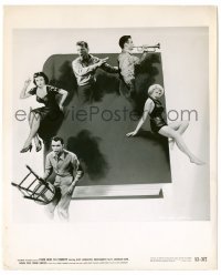 4f1357 FROM HERE TO ETERNITY 8.25x10 still 1953 art of Clift, Sinatra, Reed, Kerr & Lancaster on book