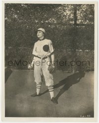 4f1393 HOME STUFF candid 7.5x9.5 still 1921 Viola Dana in baseball uniform pitching at MGM contest!